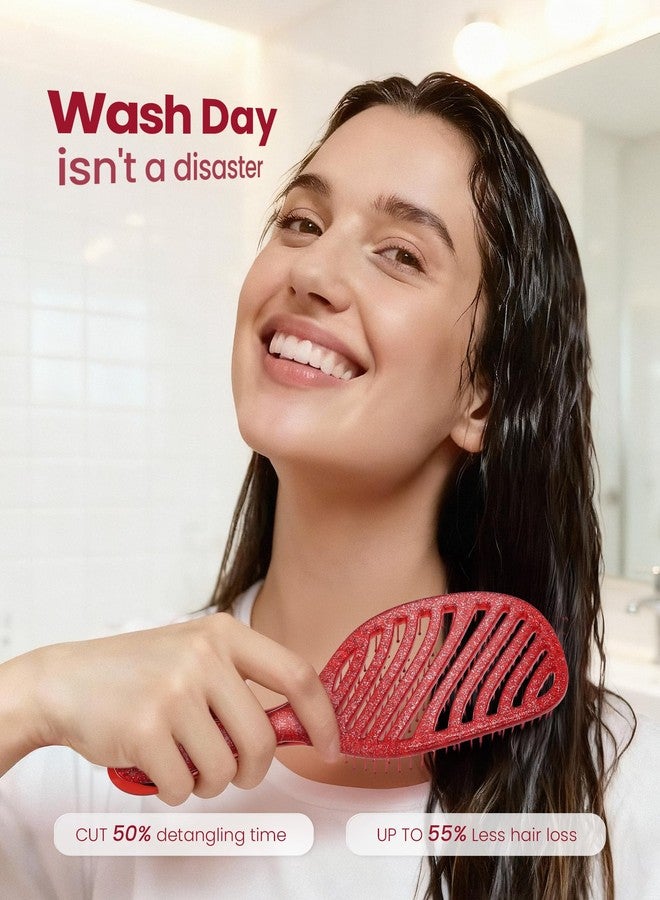 AIMIKE Christmas Gift for Women, Stocking Stuffers for Teen Girls, AIMIKE Painless Detangler Hair Brush w/Soft Bristles, Extra Gentle Wet & Dry Brush for Fine or Sensitive Hair, Ideal Holiday Presents - Image 5